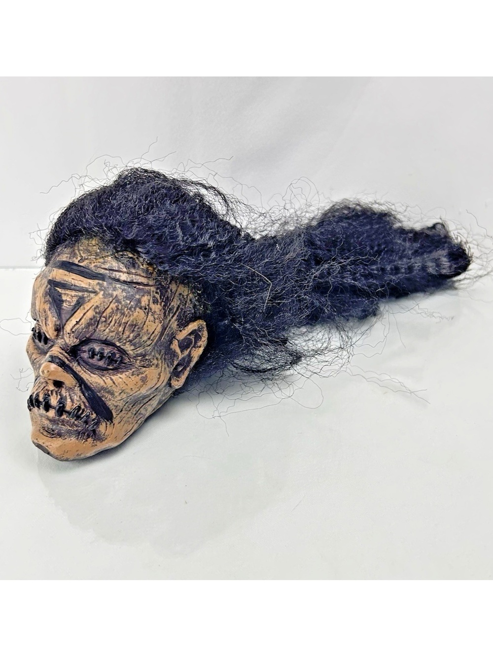 Halloween Prop Plastic Shrunken Head Haunted Decor 3.5"